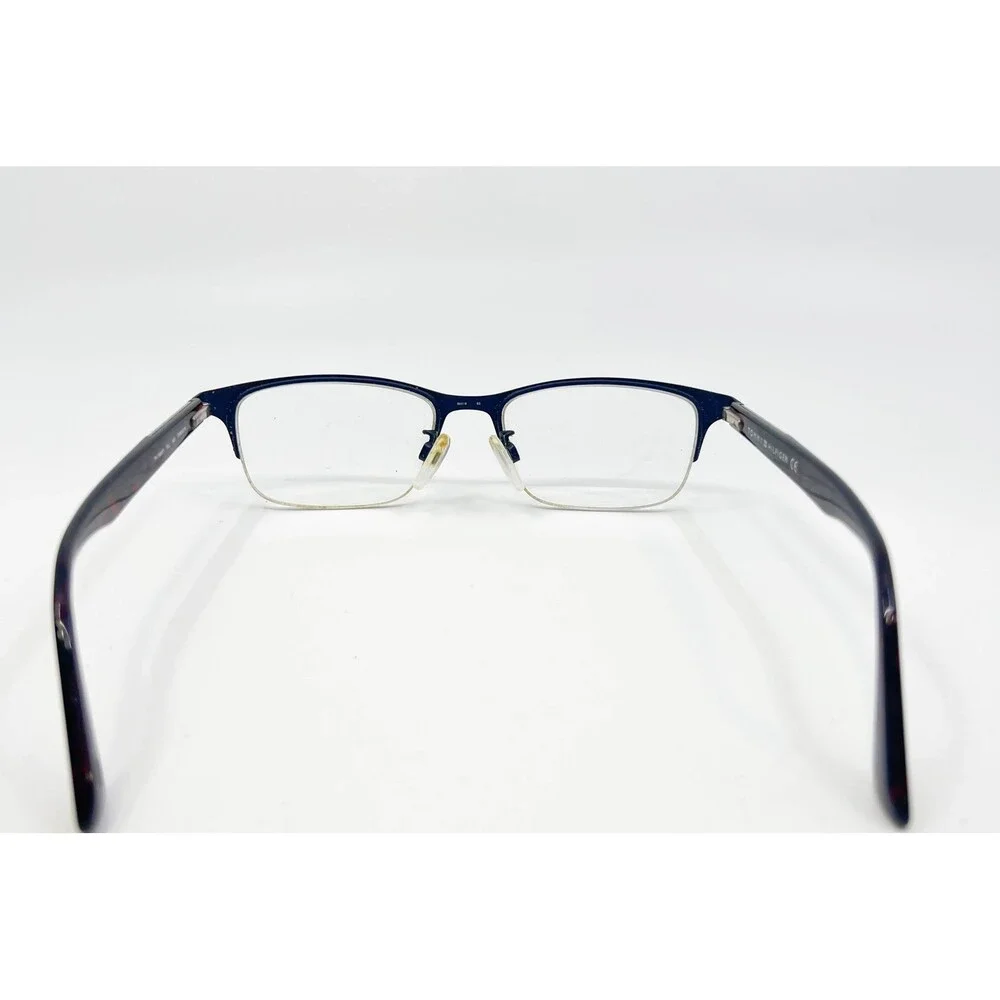 Tommy Hilfiger Eyeglass Frames Mens Blue Half Rim Titanium TH 1583/F 54-18-145